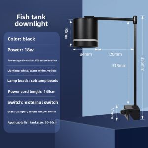 NAICHONG | Full Spectrum Algae Growth Waterproof Bright Aquarium Light