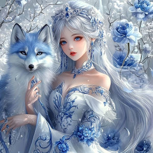 Huacan New Arrivals 2026 DIY Diamond Painting Ice Fairy Fox Diamond Embroidery Portrait Animal Complete Kit Home Decoration