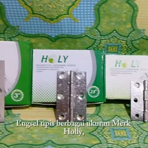 Engsel Tipis Berbagai Ukuran Merk Holy