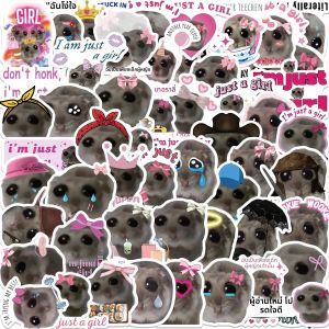 56pcs Sad Hamster Meme Decals สติกเกอร์น่ารักความงามโทรศัพท์โน้ตบุ๊คกระเป๋าเดินทางแล็ปท็อปตู้เย็นผนังการ์ตูนสัตว์สติกเกอร์