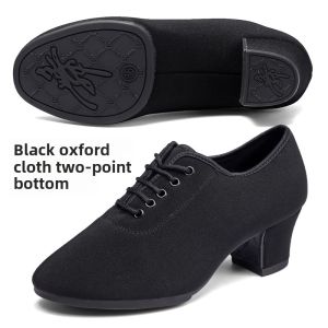 Adult Dance Shoes Womens Latin Dance Shoes Oxford Cloth Shape Dance Shoes Social Dance Shoes Ladies Ballet Flat Shoes