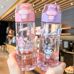 Kurumi Childrens Water Cup Food Grade Tritan Straight Drink Cup School Use Summer New Model 501mL-600mL Capacity Cute Cartoon