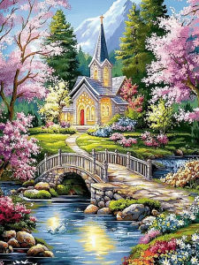 Scenic House Garden Landscape Jigsaw Puzzle 500/1000/1200/2000PCS Stress Relief Puzzle Wall Art Decor Gift