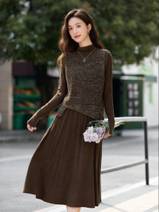 Vimly | Bộ Đầm Knit & Áo Gile Không Quy tắc Nữ