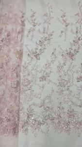 Wine Red Luxury African Sequins Lace Fabric 2026 High Quality Lace Nigerian Wedding Bridal Embroidery French Tulle Sewing Dress