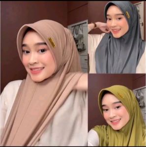 HIJAB bergo sport hamidah nutup dada / jilbab instan 100rb dpt 7daily sport label woven Jersey premium Tebal Muslim