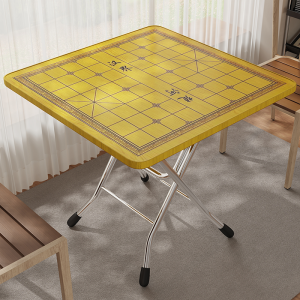 Portable Folding Chess Table Outdoor Indoor Home Garden Square Chessboard Desk Modern Simple Style Density Board Fiber Board