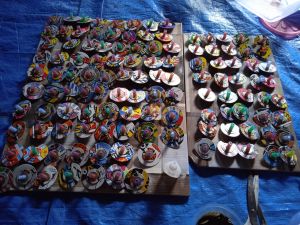 mainan tradisional gangsing ring modifikasi ukuran gangsing ring 1 in / M. 24. 1 paket 40 pcs