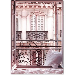 Acrylic Paint By Numbers Pink Eiffel Tower Landscape Painting By Numbers on Canvas Coloring By Number for Adults Paint Digital