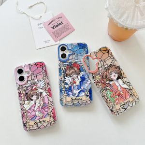 Adorable Retro Style Mobile Phone Case for  16Promax Small Sakura Versatile Protective Cover for Huawei Cartoon Girls
