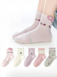 LIUZHISHU | Kids Girls Sports Cotton Socks for Spring and Autumn Mid-Calf