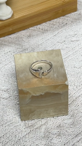 MILLENNE Match The Stars Cresent Moon and Star Silver Adjustable Ring with 925 Sterling Silver (MLP-01)