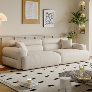 French Cream Living Room Modern Minimalist Apartment Small Space Sofa