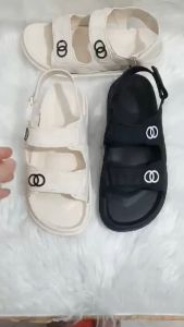 Sandal nữ nhựa dẻo Ulzzang đi mưa nữ 2 quai ngang cao su đi học đi mưa xinh xắn G089 Maipy