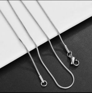 kalung model tulang belut titanium anti karat