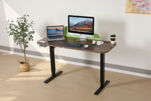Mxtark Desk 48 inches 120cm Single motor Electric Desk Height Adjustable Table with Additional screen panel thickness 25mm