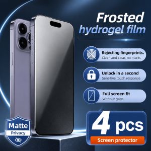 4Pcs Matte Hydrogel Screen Protector For iPhone 17 16 15 14 13 12 11 Pro Max PlusFor iPhone 16e 12 13 XS Mini Air Full Coverage