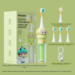 Childrens Electric Toothbrush Soft Bristles Rechargeable Automatic Sonic Brushing for 3-12 Years Old Kids Baby Teeth Care