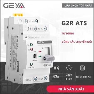 Cầu Dao Tự Động Chuyển Nguồn GEYA G2R ATS Mini 220V 230V 110V Công Tắc Chọn Nguồn Kép 63A Nguồn Điện Không Gián Đoạn