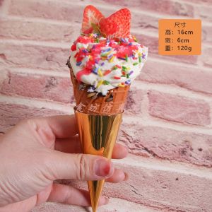 Hot Milk Treasure Simulation Model Ice Cream Stall Decoration Faux Flower Home Decorative Accessories Realistic Model Display