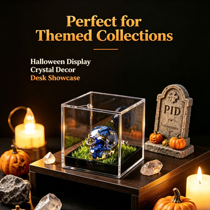 other | Halloween Crystal Skull Mini Display Box Set Natural