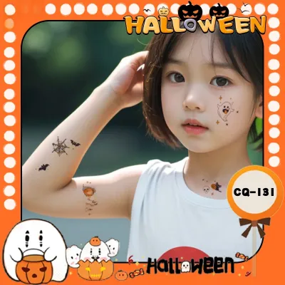 Halloween Halloween Color Tattoo Sticker Cartoon Pumpkin Bat Waterproof and Durable Kids Washable Creative Stickers