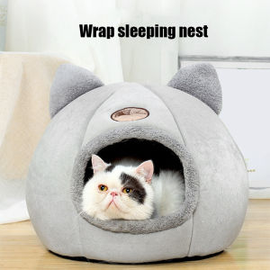 Cat house Super Soft Dog Bed cat bed Foldable Plush Dog House Pet Bed Pet House Comfortable Pet Kennel Winter Warm Nest Puppy Sleeping Cave