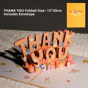 Thank You Card Creative 3D DIY High-end Design