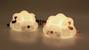 Cute Sleeping Sheep Light Perfect Bedside Touch Lamp with 30 Min Timer for Breastfeeding,3 Speed Intensity Adjustable Sleeping Sheep Light瞌睡羊小夜灯