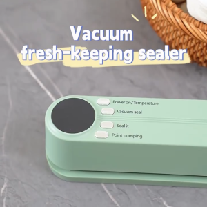 3 in 1 Vacuum Sealer Machine - Portable Wireless USB Rechargeable LED Display ABS Material Food Preservation System - Ideal for Cooking