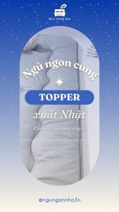 Topper nệm bông xuất Nhật trải sàn đủ kích thước - Vải Cotton dệt êm ái mềm mại Ngủ Ngon Nha