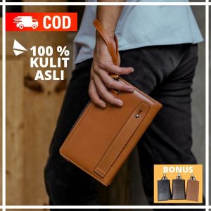 Handbag Kulit Pria Tas Clutch Pria Tas Tangan Pria Cowok Kekinian Kulit Reven Diamante Premium Branded High Quality