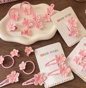 Women Colorful Egg Flower Hair Clip Girls Drop Oil Plumeria Hairpin Korean Fashion Sweet Cute Side Bangs BB Barrette Popular Hair Accessories