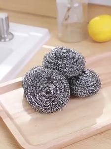 20 Pcs/bag Stainless Steel Cleaning Ball Kitchen Cleaning Brush Pot Brushing Dish Steel Ball