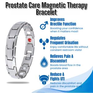 Magnetic Therapy Personalized Bulk Hip Hop Prostate AntiRadiation Care Gold Geometric Bracelet