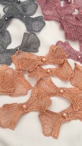 10pcs DIY Ribbon Lace Ribbon bow Cloting Ribbon Embroidery Ribbon Embroidery Bow Cloth Decorate Cloth DIY Doorgift DIY