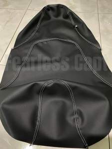 Fearless Capt Kulit Jok Motor Jeruk Jahit Tengah 3Jahitan Double Seat Kulit Jok Amplas Nava Jeruk Jahitan Model Pcx Untuk Motor Vario Mio Beat Soul Pcx Nmax Model Terbaru Terlaris