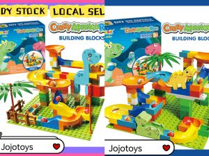 SMALL BLOCKS Building Bricks Block with Slide and Funnel For Kids Educational Toy Blok Pembangunan Mainan Dinosaur toys