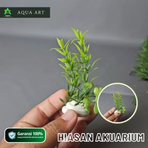 Hiasan Akuarium Tanaman Rumput Belukar plastik