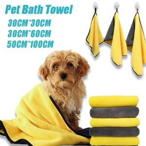 Dog Towel Pet Bath Towel Quick-drying Cat Dog Bath Towels Strong Absorbing Water Pet Cleaning Tools
