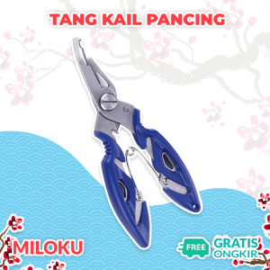 Miloku Tang Gunting Pemotong Kail Pancing Stainless Steel Fishing Hook Remover Penjepit Mulut Ikan Pegangan Besi