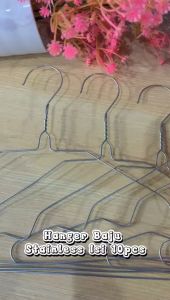 Hanger Baju Stainless Steel (Isi 10pcs): Gantungan Jemuran Pakaian Serbaguna