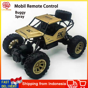 Mainan Mobil Remot Besar 4WD RC Buggy Off-road Rock Climber 2.4GHz Remote Control Dengan Spray mainan anak anak laki laki