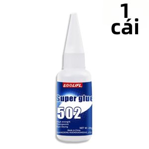 LOOLIFL | 20g 502 Keo Siêu Dính Ngay Lập Tức Khô Nhanh Cao Cấp Chất Lỏng Trong Suốt Chất Kết Dính Cho Kim Loại Nhựa Gỗ Cao Su Gốm DIY Sửa Chữa