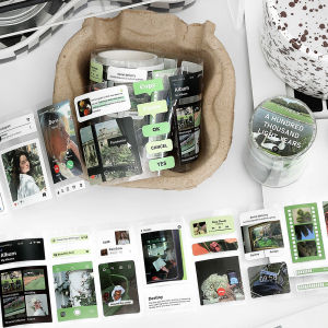 Miếng Dán Băng Keo Phong Cách Hàn Quốc Đơn Giản Phong Cách Tạp Chí INS Phong Cảnh Mỹ Cổ Điển Vật Liệu Sổ Tay Nhãn Dán Băng Keo