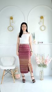 ผ้าถุง Mipz สกินนีผ่าข้าง ผ้าถุงผ่าหลัง ผ้าถุงผ่าหน้า กระโปรงผ้า ไทย