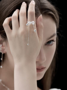 Original Design Crystal Beaded Tassel Ring for Women Adjustable Open Ring Fairy Tale Series Fashion Jewelry Accessories