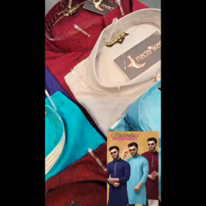 MADANIKAS Elegant Mens Long Kurta with long Sleeve and Pocket