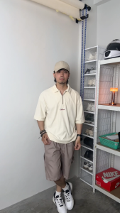 WKNDS Quarter-Zip Polo Half-Sleeve Shirt Drop Shoulder T-Shirt