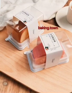 10pcs - tray mika roll cake bolu gulung Premium kotak box tray bolgul slice cake